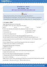 Đề số 9 - Đề kiểm tra học kì 1 - Sinh học 9